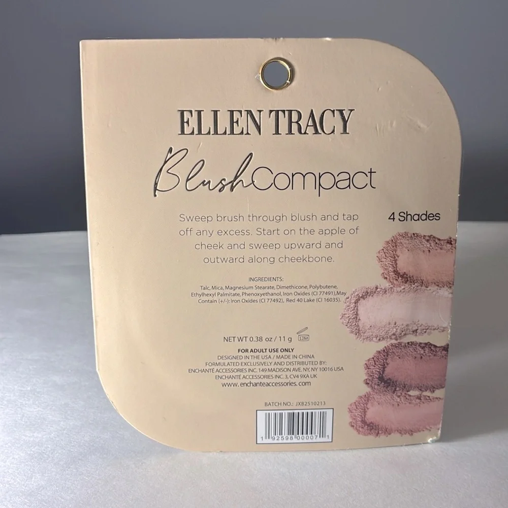 🌿Ellen Tracy Rosy Nudes Blush Compact – 4 Shades
